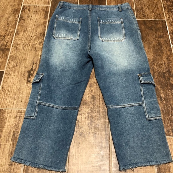 ROBERT RODRIGUEZ Crop Drop Crotch Cargo JEANS 26 Cropped Rustic - Picture 9 of 12